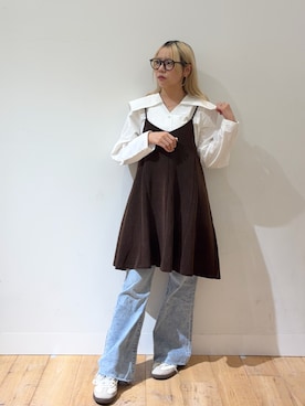 「トレンド秋素材コーデ」｜nahoさん（レディース・150cm）の秋コーディネート