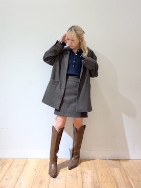 「アイテム（テーラードジャケット）」を使った、nahoさん（レディース・150cm）の秋コーディネート