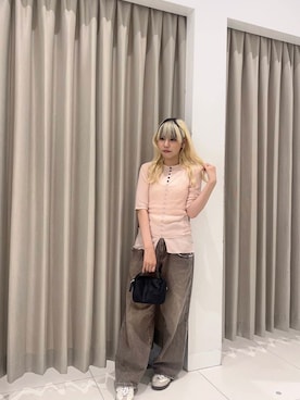 「KBF（ケイビーエフ）のアイテム（ニット/セーター）」を使った、naho003さん（レディース・150cm）の夏コーディネート