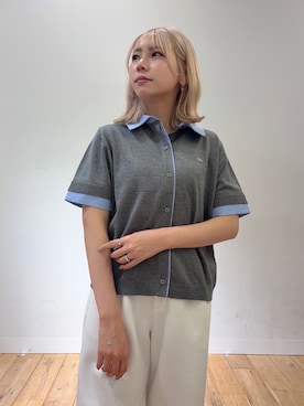 「SENSE OF PLACE by URBAN RESEARCH(センスオブプレイスバイアーバンリサーチ)のポンチスラックスパンツ(その他パンツ、ホワイト系)」を使った、nahoさん(レディース・150cm)の春コーディネート