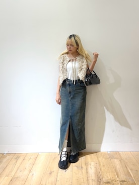 「厚底スニーカー」｜nahoさん（レディース・150cm）の夏コーディネート