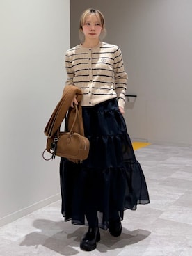 「アイテム（チャーム）」を使った、松原さん（レディース・153cm）の冬コーディネート