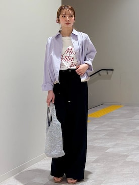 「SHIPS Colors（シップス カラーズ）のアイテム」を使った、松原さん（レディース・153cm）の春コーディネート