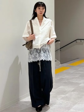 「SHIPS（シップス）のアイテム」を使った、松原さん（レディース・153cm）の夏コーディネート