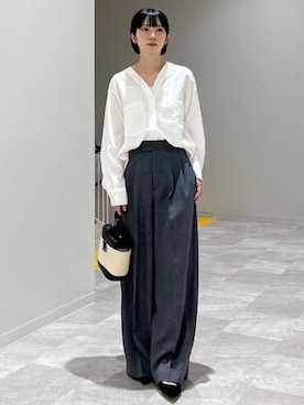 「アイテム（インナーウェア/肌着）」を使った、松原さん（レディース・153cm）の秋コーディネート