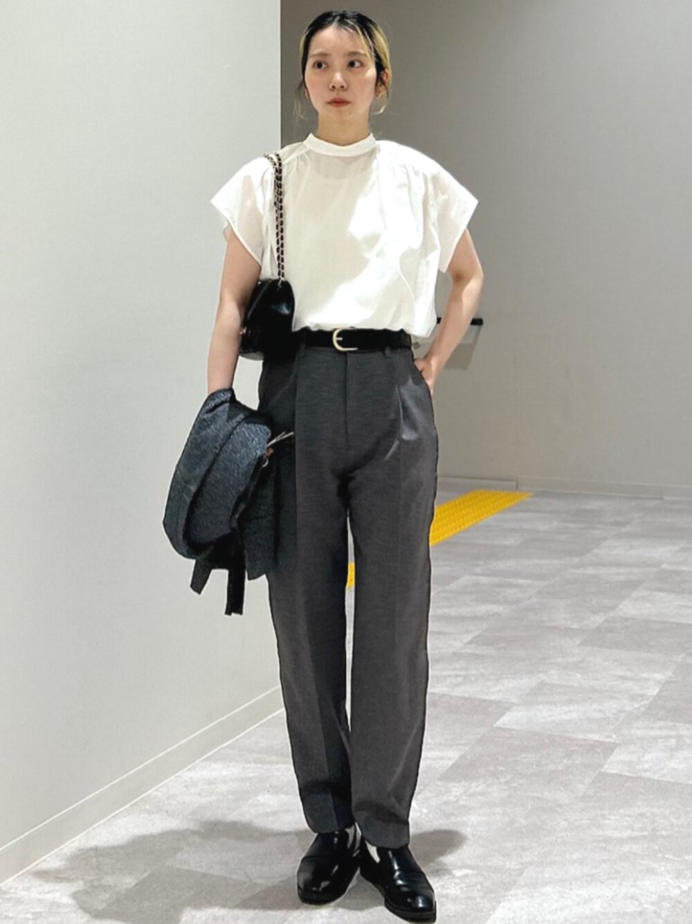 SHIPS（シップス）の「〈手洗い可能〉綿 シルク ラグラン ギャザー