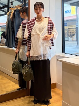 松原さん(レディース・153cm)の秋コーディネート