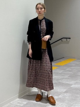 松原さん(レディース・153cm)の秋コーディネート