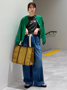「トートバック」｜松原さん（レディース・153cm）の夏コーディネート