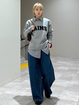 「SHIPS」｜松原さん（レディース・153cm）の秋コーディネート