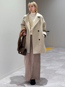 松原さん（レディース・153cm）の冬コーディネート