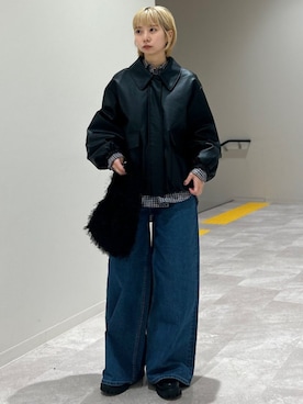 「SHIPS Colors（シップス カラーズ）のアイテム（ハンドバッグ）」を使った、松原さん（レディース・153cm）の秋コーディネート