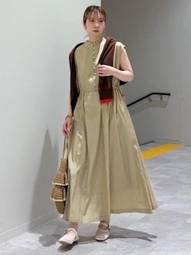 「SHIPS Colors（シップス カラーズ）のアイテム」を使った、松原さん（レディース・153cm）の春コーディネート