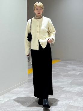 「SHIPS Colors（シップス カラーズ）のアイテム（ショルダーバッグ）」を使った、松原さん（レディース・153cm）の秋コーディネート