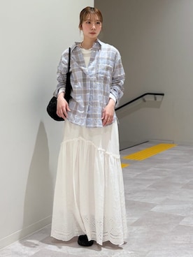 「SHIPS Colors（シップス カラーズ）のアイテム」を使った、松原さん（レディース・153cm）の春コーディネート