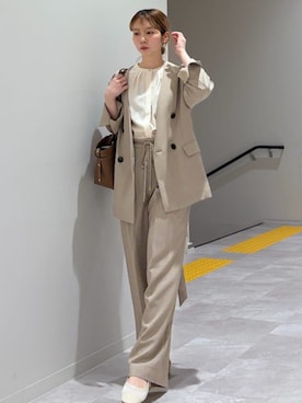 「トートバック」｜松原さん（レディース・153cm）の春コーディネート