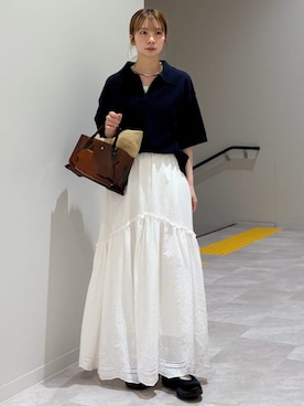 「SHIPS（シップス）のアイテム」を使った、松原さん（レディース・153cm）の春コーディネート