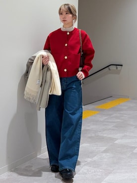 松原さん(レディース・153cm)の冬コーディネート