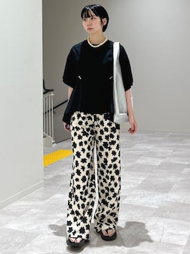 「SHIPS Colors（シップス カラーズ）のアイテム（ショルダーバッグ）」を使った、松原さん（レディース・153cm）の夏コーディネート