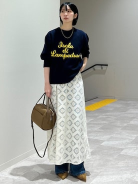 「SHIPS Colors（シップス カラーズ）のアイテム（ネックレス）」を使った、松原さん（レディース・153cm）の秋コーディネート