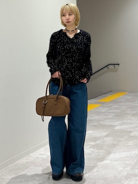 「SHIPS Colors（シップス カラーズ）のアイテム（ネックレス）」を使った、松原さん（レディース・153cm）の秋コーディネート