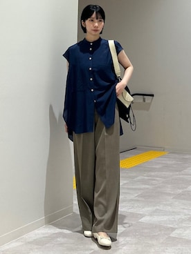 「シップス カラーズ」｜松原さん（レディース・153cm）の秋コーディネート