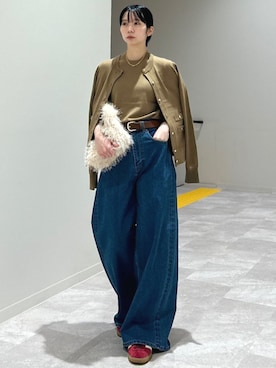 「SHIPS Colors（シップス カラーズ）のアイテム（ネックレス）」を使った、松原さん（レディース・153cm）の秋コーディネート