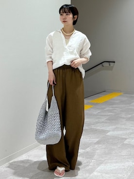 「ビーサン」｜松原さん（レディース・153cm）の夏コーディネート