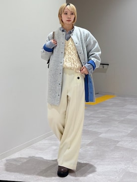 「SHIPS Colors（シップス カラーズ）のアイテム（ショルダーバッグ）」を使った、松原さん（レディース・153cm）の秋コーディネート