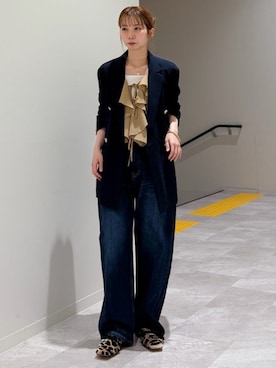 「SHIPS Colors（シップス カラーズ）のアイテム」を使った、松原さん（レディース・153cm）の春コーディネート