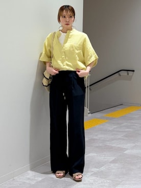 「SHIPS Colors（シップス カラーズ）のアイテム」を使った、松原さん（レディース・153cm）の春コーディネート