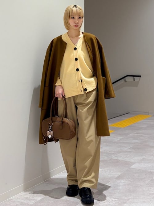 SHIPS Colors:SUPER100 ウール ノーカラー コート◇（ノーカラーコート