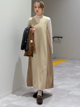 松原さん(レディース・153cm)の冬コーディネート