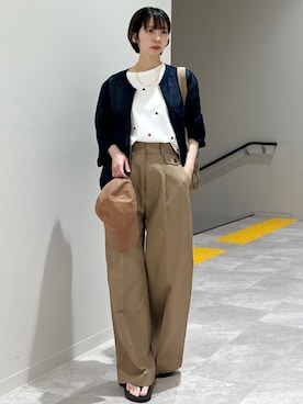 「アイテム（その他アウター）」を使った、松原さん（レディース・153cm）の夏コーディネート