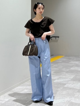 「SHIPS Colors（シップス カラーズ）のアイテム（ネックレス）」を使った、松原さん（レディース・153cm）の夏コーディネート