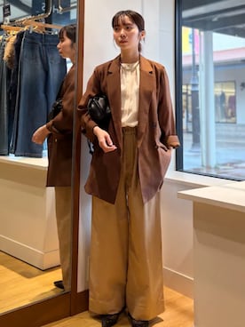 松原さん(レディース・153cm)の秋コーディネート
