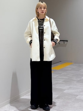 「サイドゴアブーツ」｜松原さん（レディース・153cm）の秋コーディネート