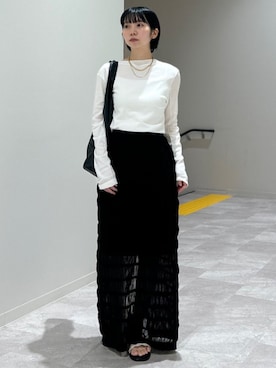「アイテム（インナーウェア/肌着）」を使った、松原さん（レディース・153cm）の夏コーディネート