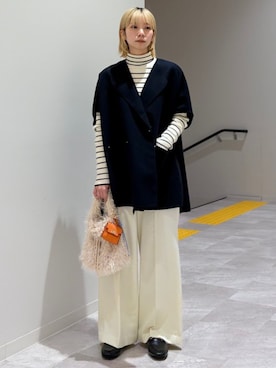 「アイテム（その他アウター）」を使った、松原さん（レディース・153cm）の秋コーディネート