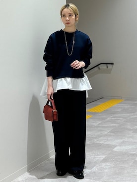 「SHIPS」｜松原さん（レディース・153cm）の秋コーディネート