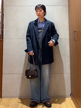 松原さん(レディース・153cm)の秋コーディネート