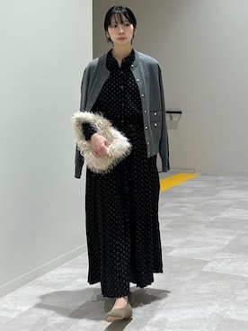 「SHIPS Colors（シップス カラーズ）のアイテム（ネックレス）」を使った、松原さん（レディース・153cm）の秋コーディネート