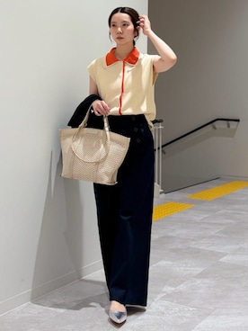 「SHIPS Colors」｜松原さん（レディース・153cm）の夏コーディネート
