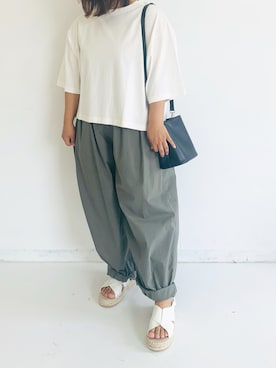 「Libra Cue（リブラ キュー）のアイテム」を使った、enenkaさん（レディース・155cm）の夏コーディネート