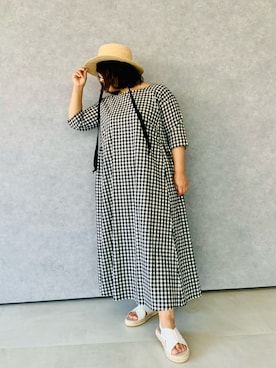 「Libra Cue（リブラ キュー）のアイテム」を使った、enenkaさん（レディース・155cm）の夏コーディネート