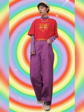 「Gozo（ゴソ）のアイテム」を使った、西瓜🍉さん（レディース・158cm）の春コーディネート