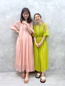 「シースルー」｜「アイテム（その他シューズ）」を使った、NaNaMiさん（レディース・157cm）の春コーディネート
