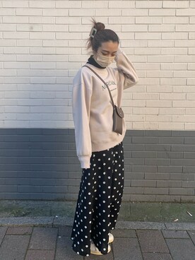 「スウエットスカート」｜NaNaMiさん（レディース・157cm）の冬コーディネート