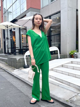 「結婚式二次会」｜NaNaMiさん（レディース・157cm）の夏コーディネート