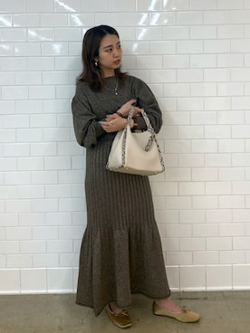 「ニットアップ」｜「アイテム（その他シューズ）」を使った、NaNaMiさん（レディース・157cm）の秋コーディネート